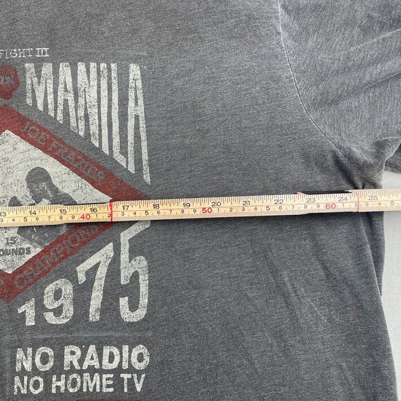 Muhammad Ali Thrilla in Manila 1975 Shirt Mens 2XL Gray Lucky Brand Made in USA - Picture 5 of 8